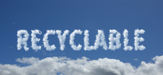 Naklejka na ściany i meble nuages recyclable