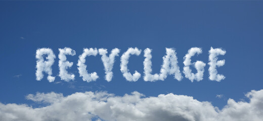 Naklejka na ściany i meble nuages recyclage