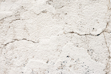 Vintage white plaster wall background texture as a retro pattern.