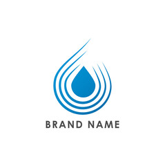 water drop nature logo design vector