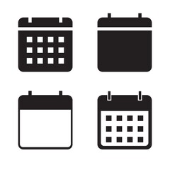 Calendar Icon collection. Set of calendar symbols. Meeting Deadlines icon. Time management .Appointment schedule flat icon icon