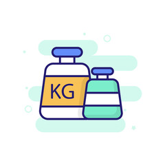Weight vector filled outline icon style illustration. EPS 10 File
