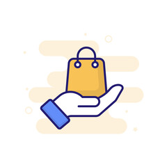 Delivery vector filled outline icon style illustration. EPS 10 File