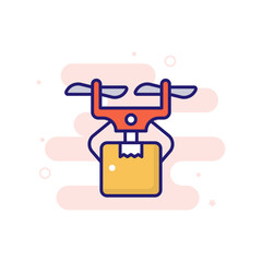 Distribution vector filled outline icon style illustration. EPS 10 File