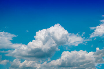 Naklejka na ściany i meble Blue sky and white clouds, cloudy sky