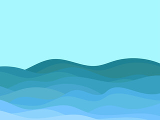 Natural landscape in a minimalistic style. Plains and mountains, fields and meadows. Typographic boho decor for prints, posters and interior design. Mid Century modern decor. Vector illustration