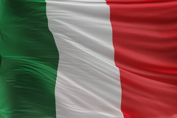 Fototapeta premium Abstract Italy Flag 3D Render (3D Artwork)