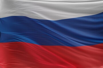 Abstract Russia Flag 3D Render (3D Artwork)