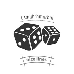 dice cubes simple vector icon. casino dice cubes isolated icon