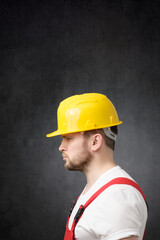 Sad construction worker