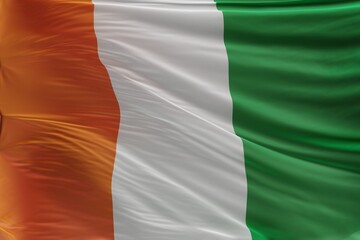 Fototapeta premium Abstract Ivory Coast Flag 3D Render (3D Artwork)
