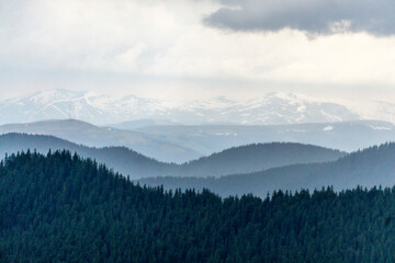 Fototapeta na wymiar Maramures mountains in the May