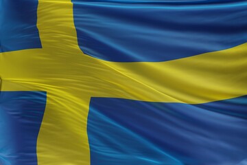 Abstract Sweden Flag 3D Render (3D Artwork)