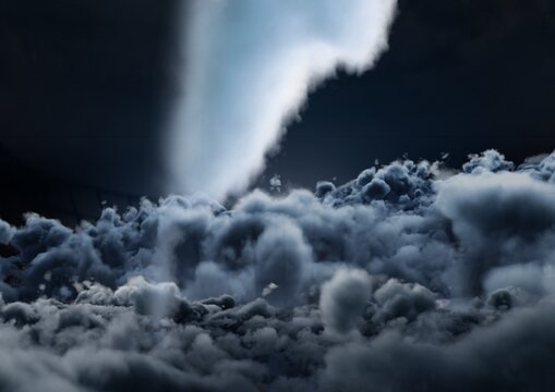 View of nigth sky with several clouds