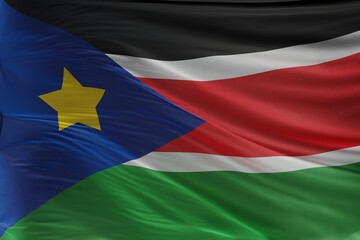Obraz premium Abstract South Sudan Flag 3D Render (3D Artwork)