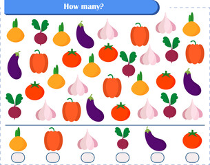  A game for children. count how many vegetables