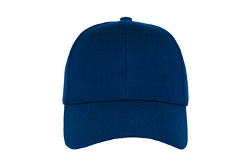 Baseball cap color navy close-up of front view on white background
 - obrazy, fototapety, plakaty