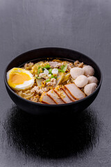 Noodle soup with BBQ pork