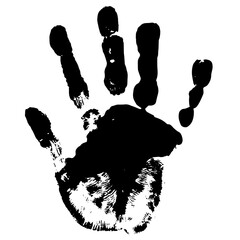 Vector concept or conceptual cute paint human hand or handprint of child isolated on white background for art, fun, happy, infant, identity, education, school, little kid or young childhood symbol