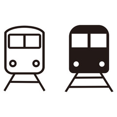train icon set, illustration sign