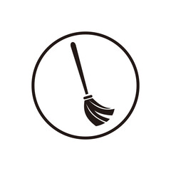 Broom icon vector illustration sign
