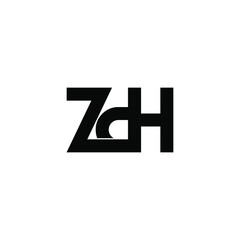 zdh letter original monogram logo design