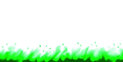 Green dark flame line effect