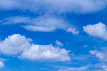 Heavy clouds and blue sky. Blue sky with white clouds.