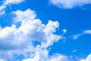 Heavy clouds and blue sky. Blue sky with white clouds.