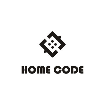 home code logo design illustration