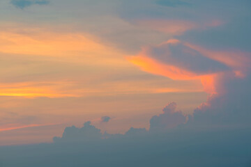 Colorful of clouds and twilight sky.