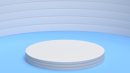 minimalistic composition room studio lighting pedestal demonstration 3d render