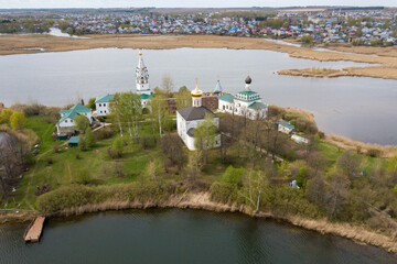 View of the Trinity Ostrovo-Yezersk Convent in Vorsma in the Nizhny Novgorod region