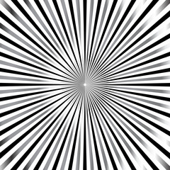 Rays, beams element. Sunburst, starburst shape on white. Circular geometric. Abstract circular geometric shape. illustration - Vector