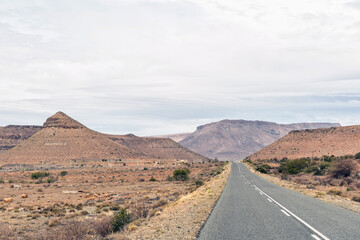 Road landscape south of Nelspoort in the Western Cape
