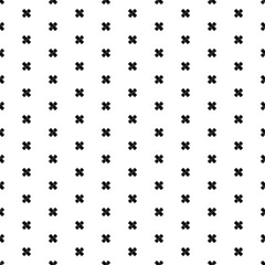 Square seamless background pattern from geometric shapes. The pattern is evenly filled with black adhesive plaster symbols. Vector illustration on white background