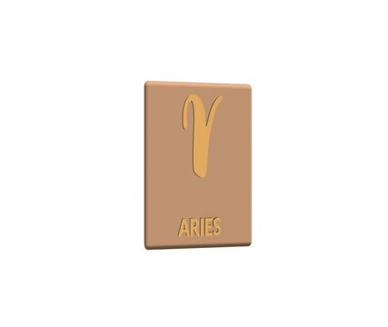 Aries zodiac sign is isolated. Astrology. Astrological forecast for the zodiac sign.