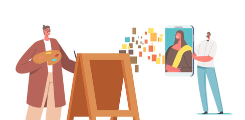 Artist Character Transfer Masterpieces he Create in Digital NFT Cryptocurrency, Non Fungible Token Exchange, Innovation