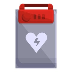 Medical defibrillator icon. Cartoon of Medical defibrillator vector icon for web design isolated on white background