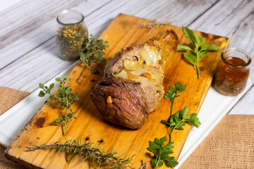 carne azada al horno con verduras!!!