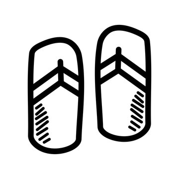 black and white flip flops clip art preview