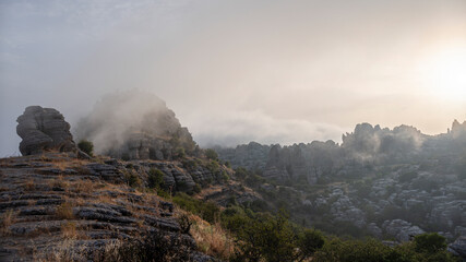 Atardecer en la montaña 