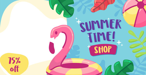 Summer Sale Horizontal Banner Template