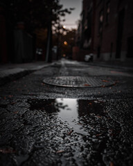 rain on the street