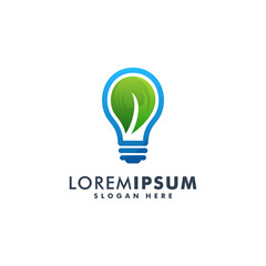 lamp logo design vector. bulb icon symbol
