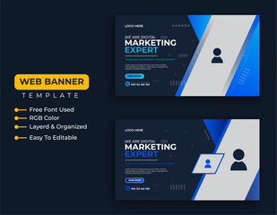 Digital Marketing Banner,Social Media Cover,Web Banner,Social kit ad banner template