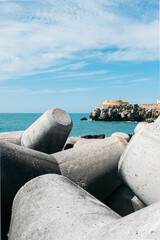 View to Fortress of Peniche (Fortaleza de Peniche) in Portugal