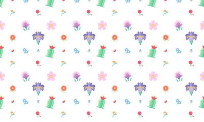 Patrón de flores. Diversidad de flores. Fondo floral. 
