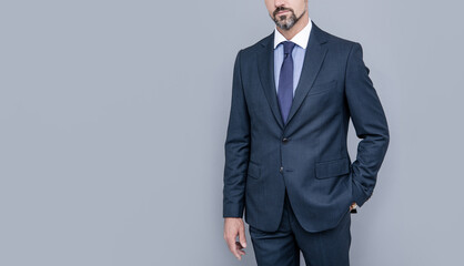 Obraz na płótnie Canvas pure elegance. successful man in businesslike suit. entrepreneur or manager.
