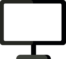 lcd monitor isolated on white